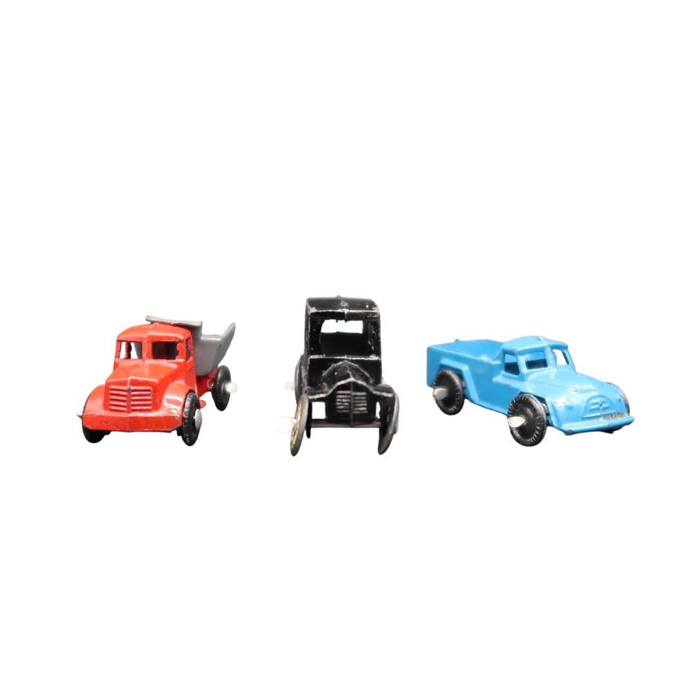 Pot Metal Cars Set of 3 Japan Mini Vintage Dump Truck Pickup Truck Model T Ford